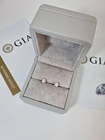 Украшение GIA  Серьги С Бриллиантами 0,53/0,54 Ct. K/Vs2   