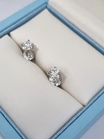 Украшение GIA  Серьги 0,50/0,50 ct. I/VS1 (Round Diamonds)   
