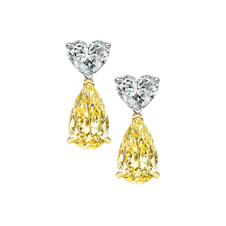 Украшение NO NAME  Серьги С Бриллиантами 1,01/1,06 Ct. W To X Range/Vvs1   