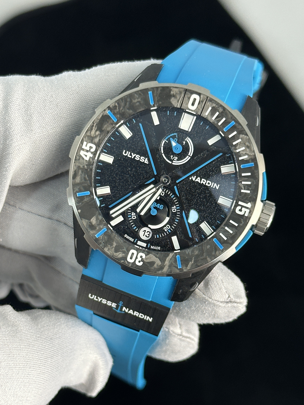 Часы Ulysse N  Diver Net Azure 44Mm  1183-170-2B/3A