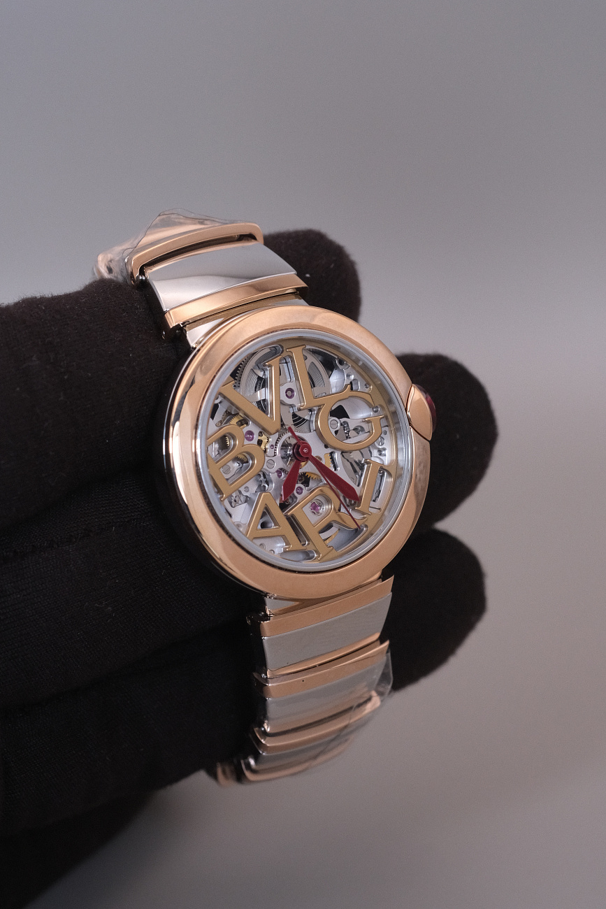 Часы Bvlgari  Lvcea Skeleton Steel And Rose Gold 33Mm  102878