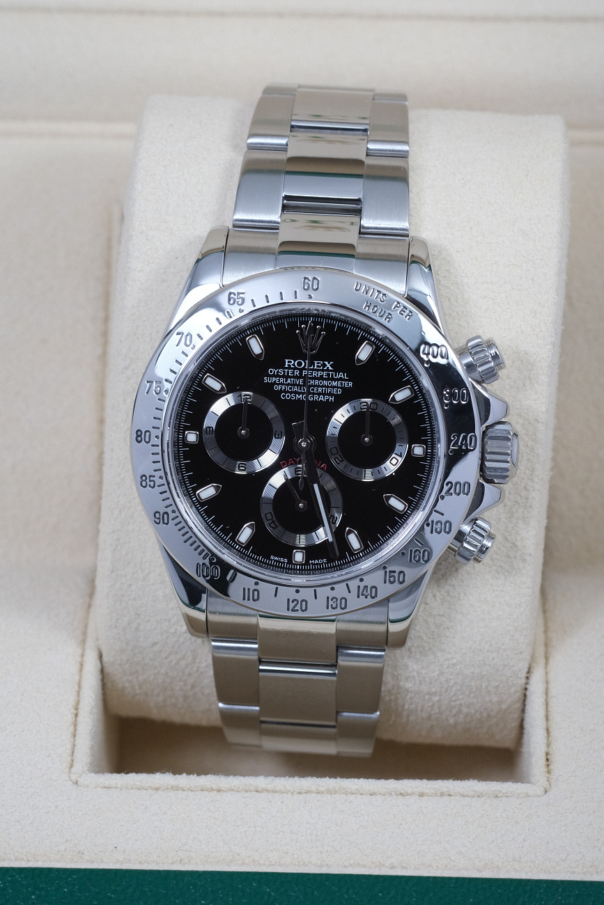 Часы Rolex  Cosmograph Daytona Steel Black Dial  116520