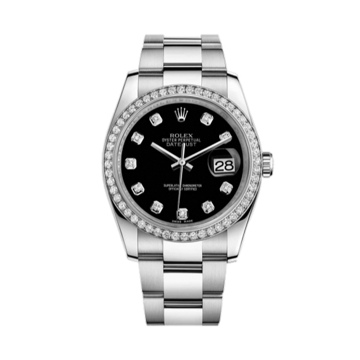 Часы Rolex  Oyster Perpetual Datejust 36Mm Factory Diamond Bezel  116244