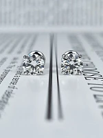 Украшение GIA  Серьги 1,02/1,05 ct. J/IF (3 Excellent) Round Diamonds   