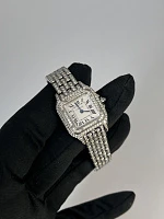 Часы Cartier  Small Panthere De Cartier Custom Diamonds Full Pave  WSPN0013 FIX