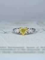 Украшение GIA  Кольцо с бриллиантом 1,02 ct. Fancy Yellow/VS1   