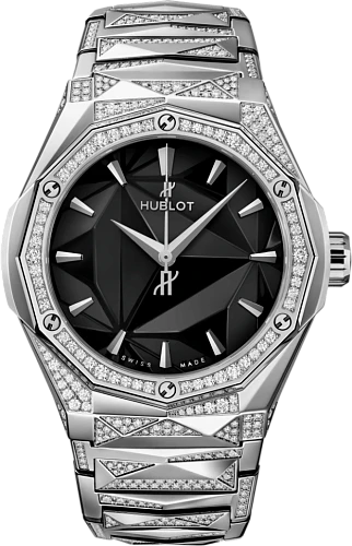 Заказать Hublot  Classic Fusion Orlinski Titanium Bracelet Alternative Pave  550.NS.1800.NS.3804.ORL22