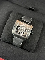 Часы Cartier  Santos De Cartier Skeleton Black ADLC Manufacture mechanical movement  WHSA0009