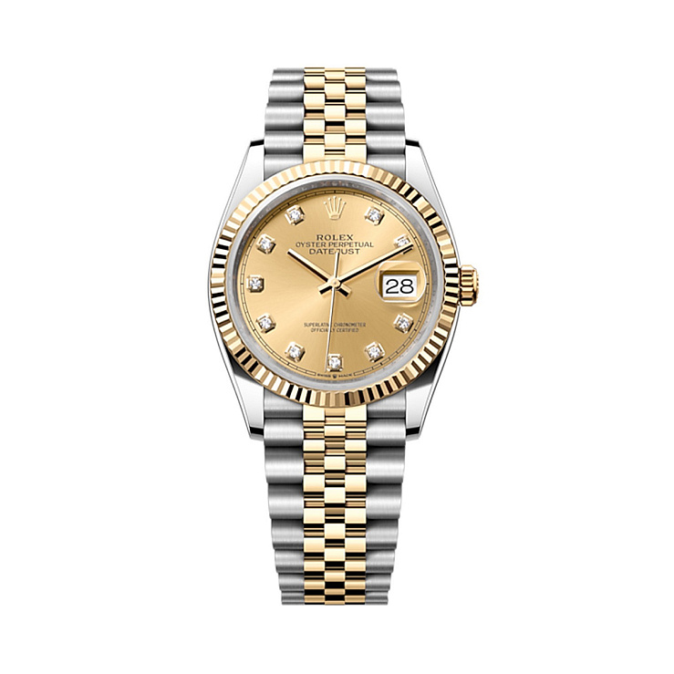 Часы Rolex  - Datejust 36Mm Champagne Diamond Dial  126233-0017