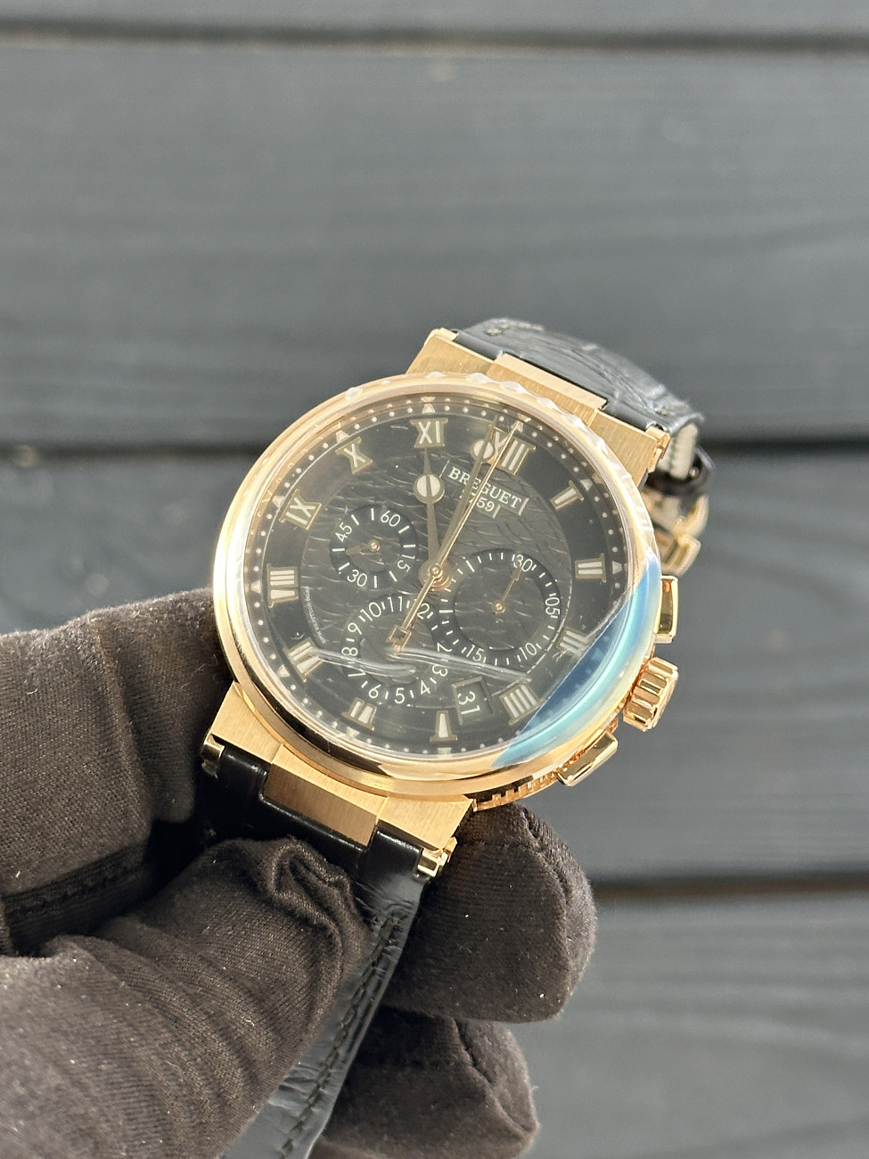 Часы Breguet  Marine Chronograph Rose Gold  5527BR/G3/9WV