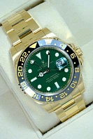 Часы Rolex  -Gmt Master Yellow Gold Green Dial  116718LN