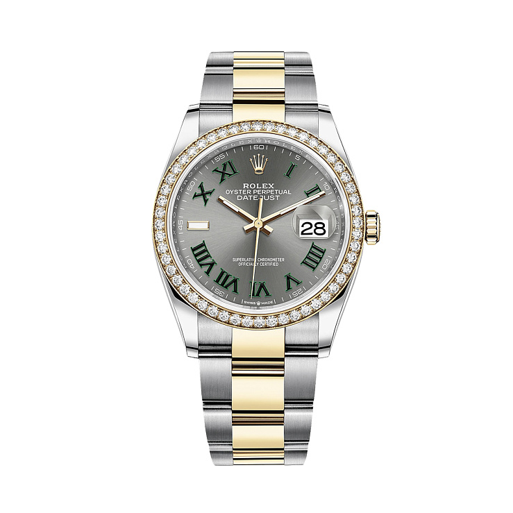 Часы Rolex  Oyster Datejust Oystersteel Yellow Gold And Diamonds Wimbledon  126283RBR