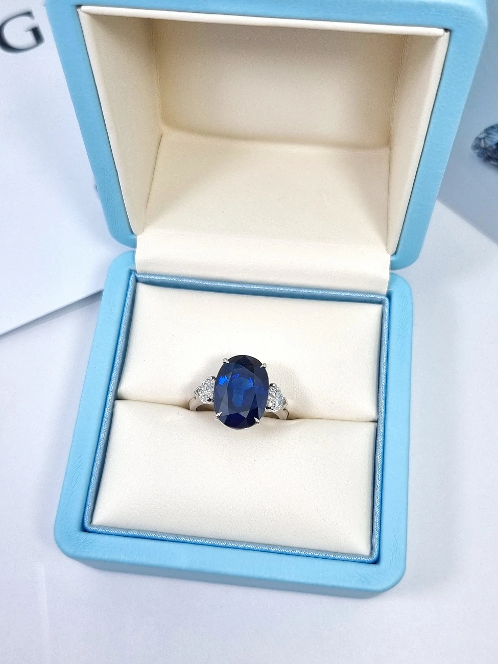 Украшение GIA  Кольцо с сапфиром 8,07 ct.   