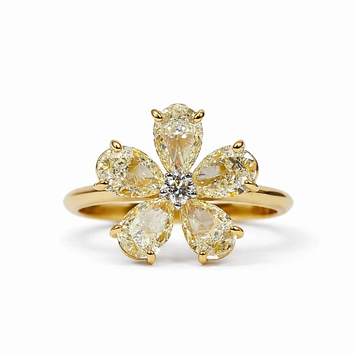 Украшение No Name  Кольцо с бриллиантами 3,74 ct.   