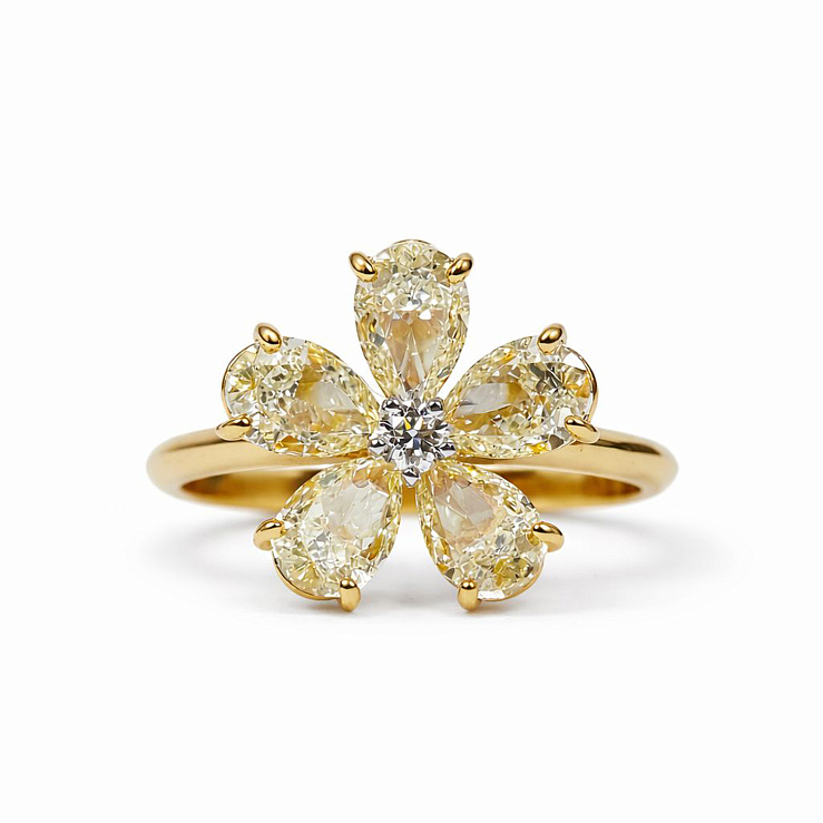 Украшение No Name  Кольцо с бриллиантами 3,57 ct.   