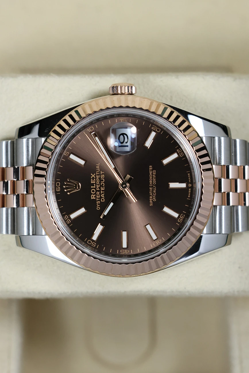 Часы Rolex  Datejust 41 mm Steel Rose Gold Chocolate Dial  126331