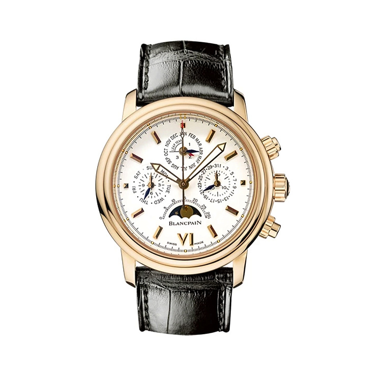 Часы Blancpain  Léman Perpetual Calendar Chronograph 18K Yellow Gold  2585-1418-53