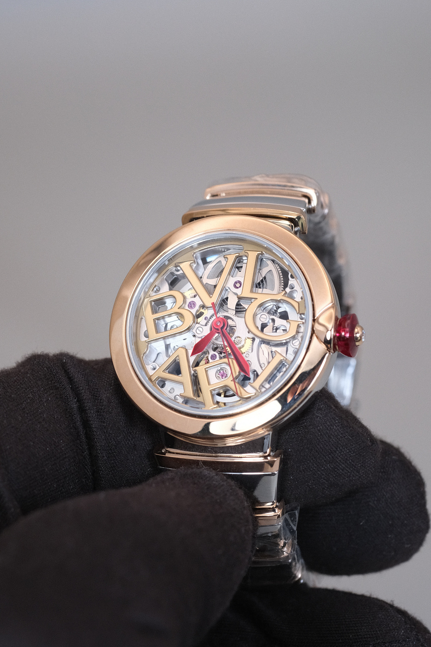 Часы Bvlgari  Lvcea Skeleton Steel And Rose Gold 33Mm  102878