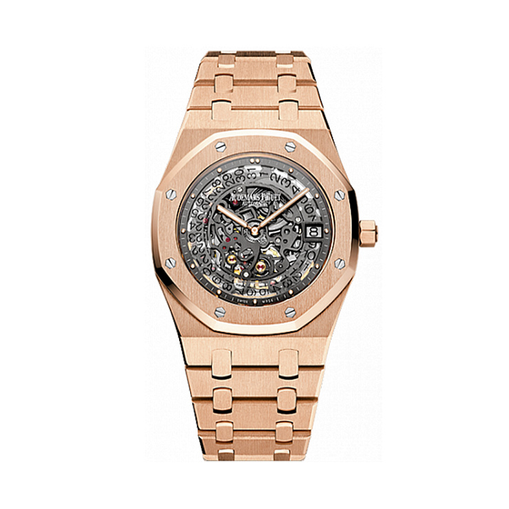Часы Audemars Piguet  Royal Oak Jumbo Anniversary 40Th Openworked Extra-Thin Rose Gold  15204OR.OO.1240OR.01