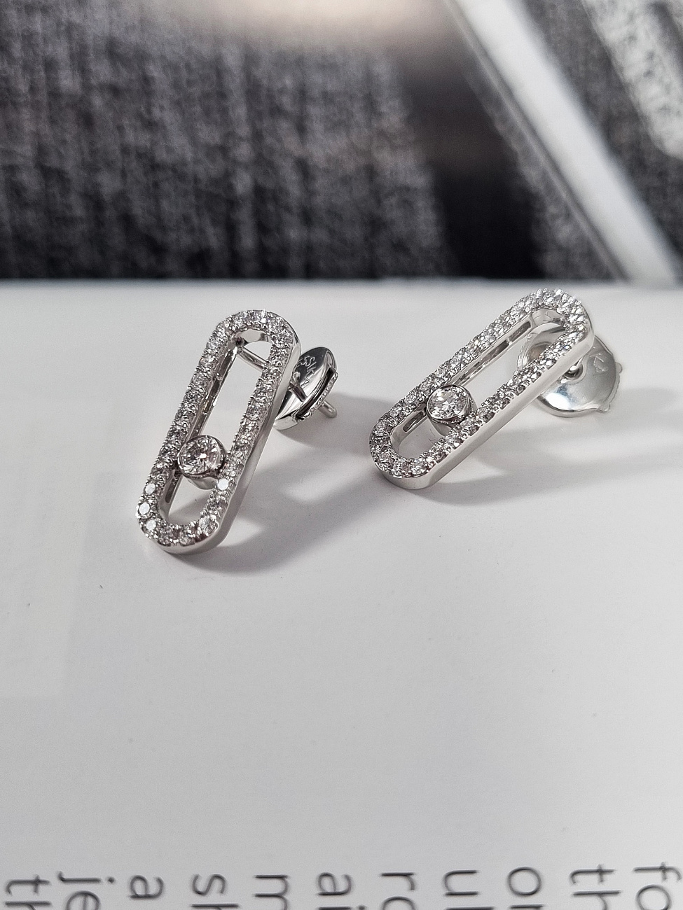 Украшение MESSIKA  Move Uno Diamond Pavé Earrings  12183-WG 