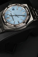Часы Audemars Piguet  Royal Oak 37Mm Ice Blue Baguette Custom  15450ST.OO.1256ST.01