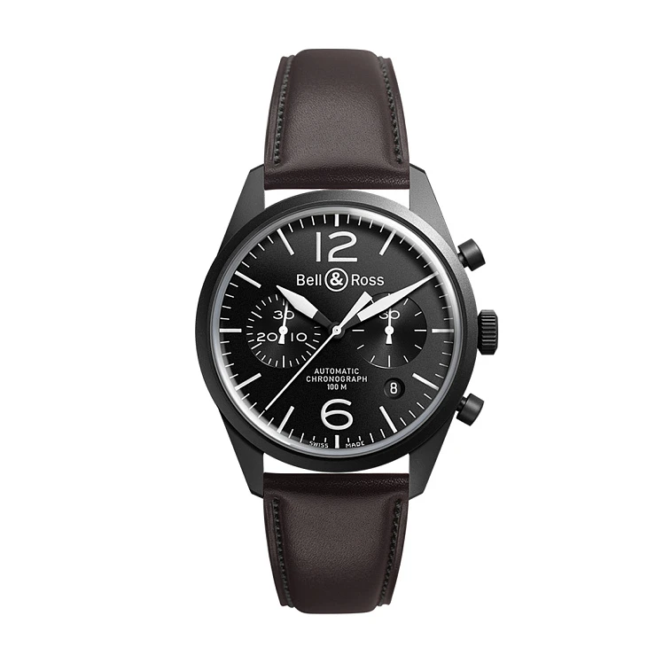 Часы Bell &amp; Ross  Vintage Chronograph Br 126 Original Carbon  BRV126-BL-CA