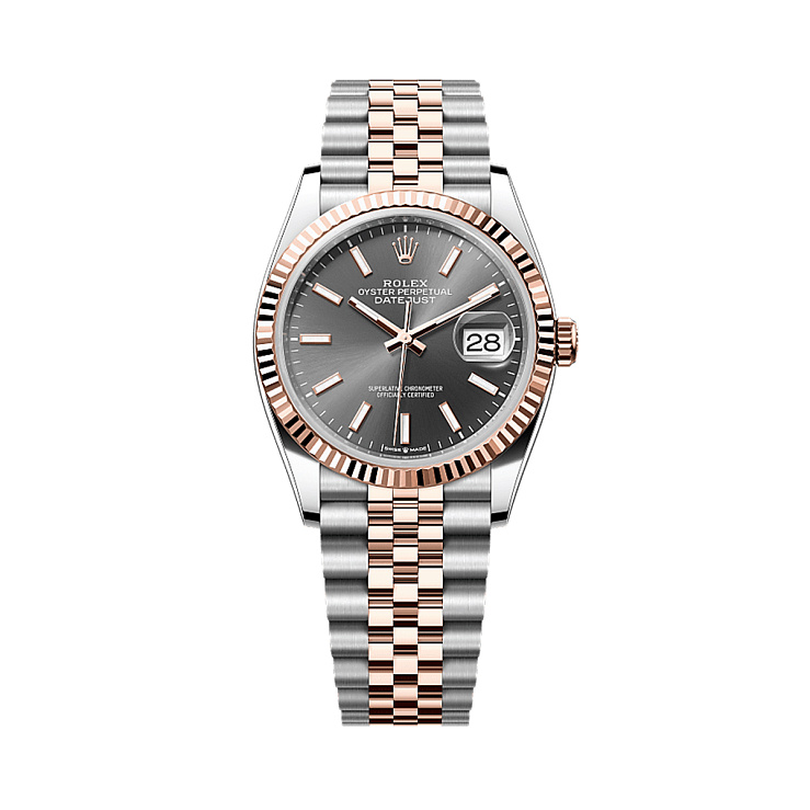 Часы Rolex  Datejust 36 Steel Rose Gold Grey Rhodium  126231