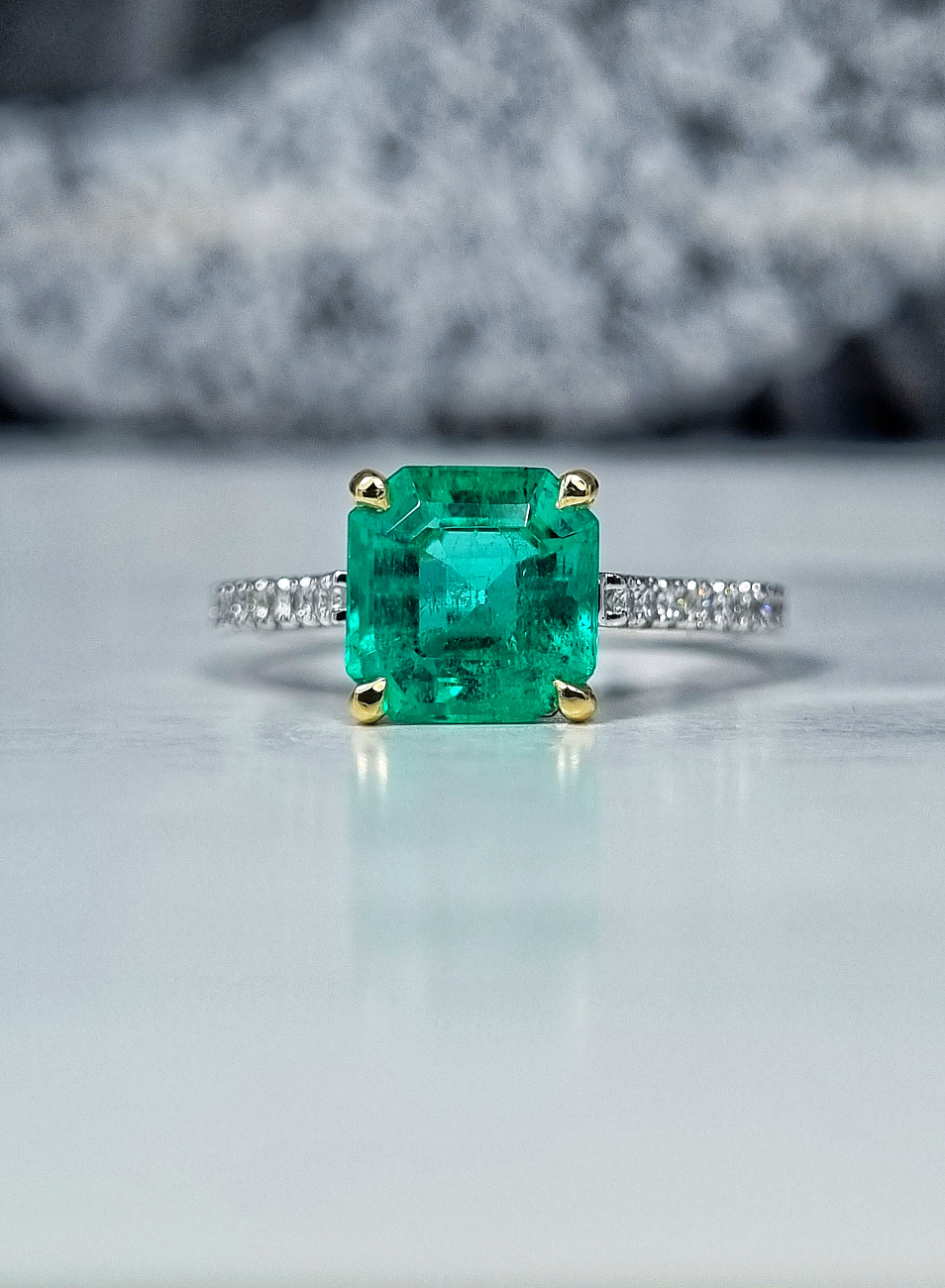 Украшение No Name  Кольцо с изумрудом 1,96 ct. Colombia   