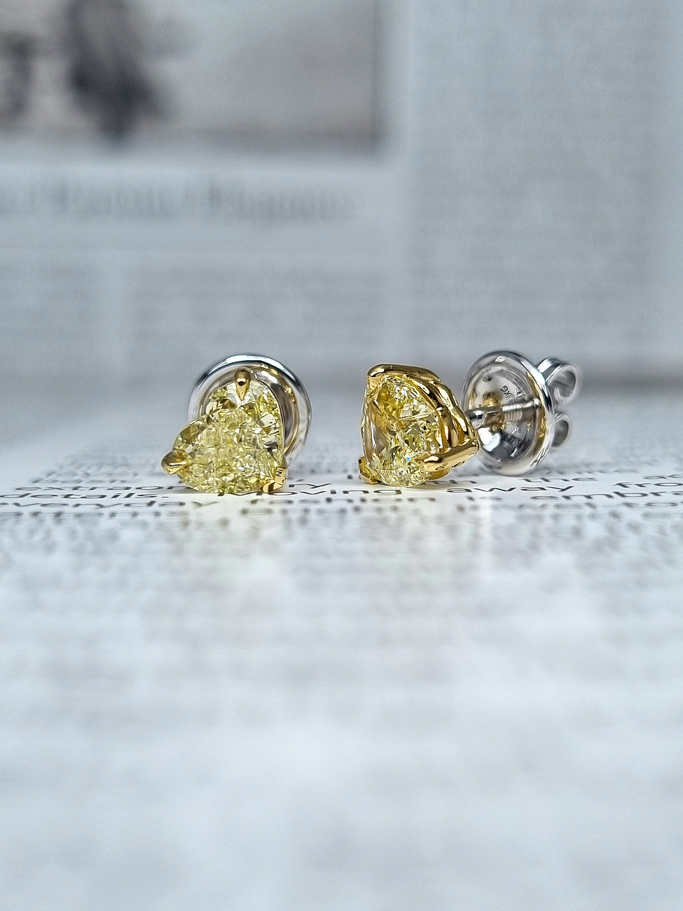 Украшение NO NAME  Серьги 1,02/1,13 Ct. Fly/Vvs1-Vs1   