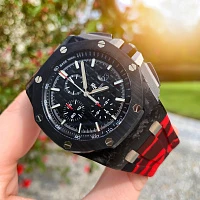 Часовой ремешок Audemars Piguet  Ремешок Для Часов Red Camo Ap Royal Oak Offshore 44Mm Strap  
