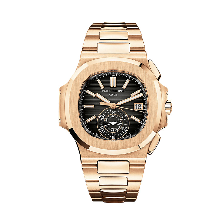 Часы Patek Philippe  Nautilus Chronograph Rose Gold Blue Dial  5980R/1R-001