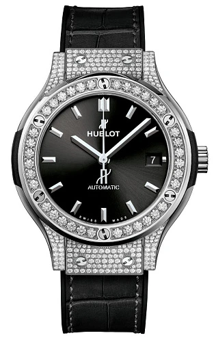 Заказать Hublot  Classic Fusion Titanium Pave 38 Mm  565.NX.1470.LR.1604