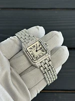 Часы Cartier  Medium Panthere De Cartier Custom Diamonds Full Pave  WSPN0015 FIX