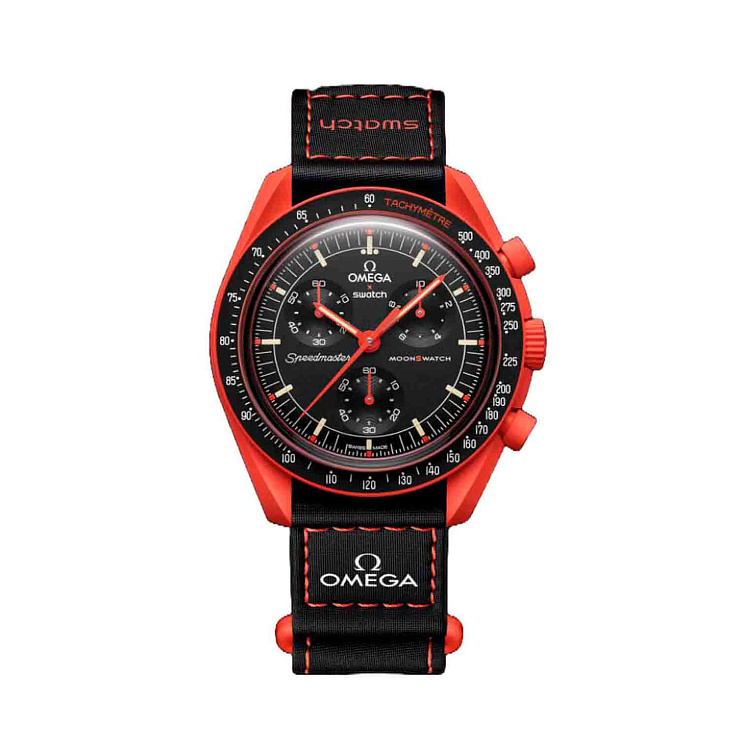 Часы Omega  Swatch x Omega Bioceramic Mission To Earth Lava  SO33O100