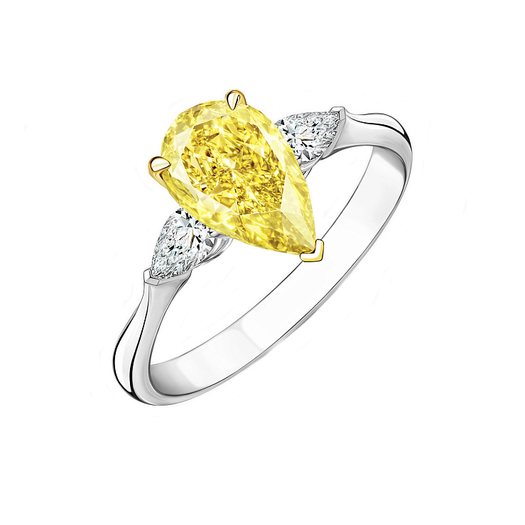 Украшение GIA  Кольцо 5,03 ct. U To V/VS1 (Pear Diamond)   