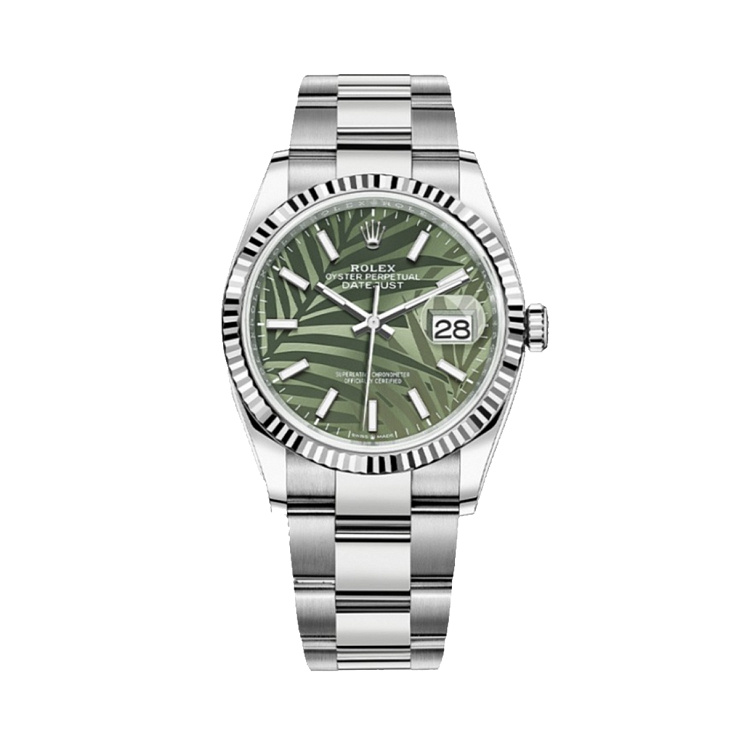 Часы Rolex  Datejust 36Mm Green Palm Motif Dial 2022  126234