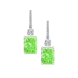 GIA Серьги с бриллиантами 3,01/3,02 ct. FBGY/VS1-Si1