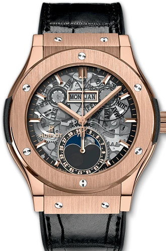 Заказать Hublot  Classic Aerofusion Moonphase King Gold  547.OX.0180.LR