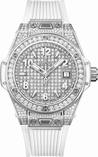 Заказать Hublot  Big Bang One Click Steel White Full Pave  485.SE.9000.RW.1604
