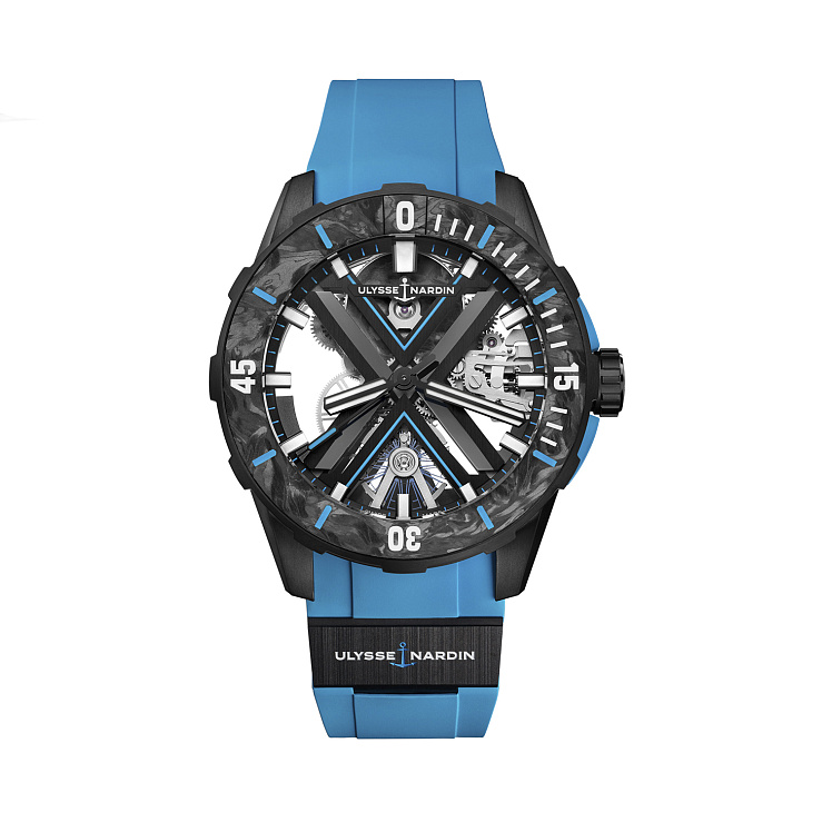 Часы Ulysse N  Diver X Skeleton Azure 44 mm  3723-170-2b/3a