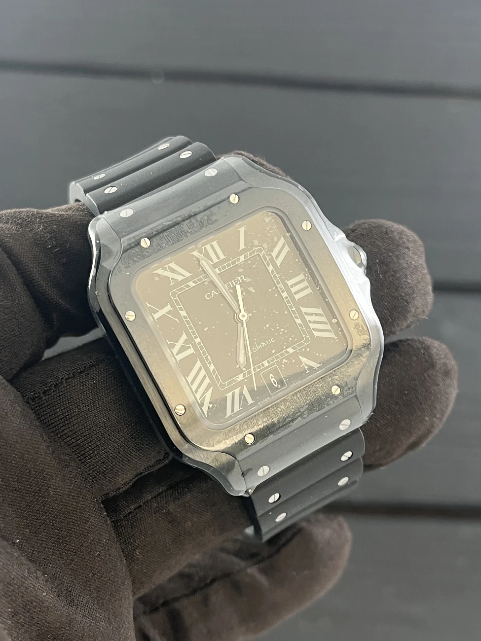Часы Cartier  Santos De Cartier Black ADLC  WSSA0039