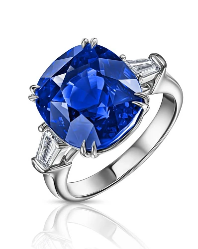 Украшение GRS GemResearch Swisslab  Кольцо с сапфиром 11,86 ct. "Intense Cornflower"   