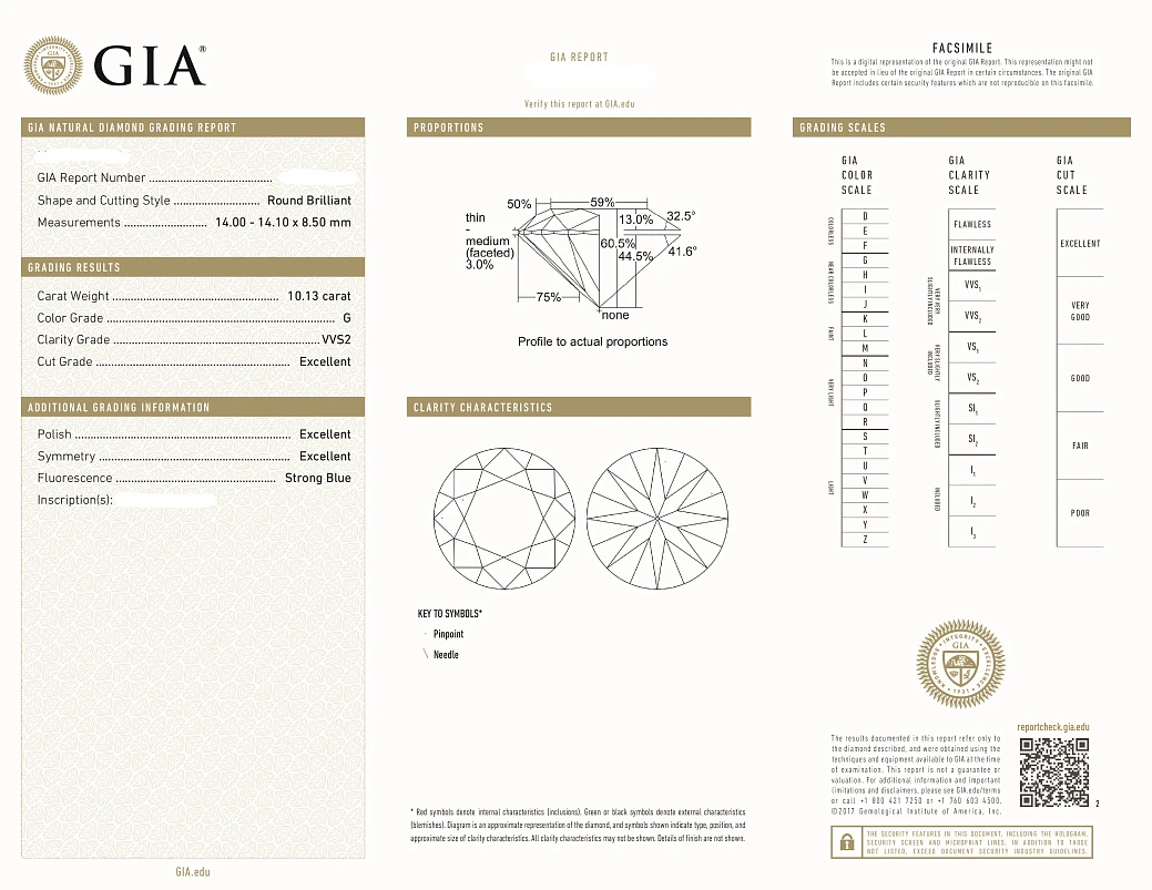 Украшение GIA  Серьги 10,12/10,13 Ct. G/Vvs2 (3 Excellent)   