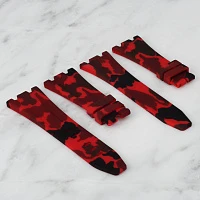Часовой ремешок Audemars Piguet  Ремешок Для Часов Red Camo Ap Royal Oak Offshore 42Mm Strap  