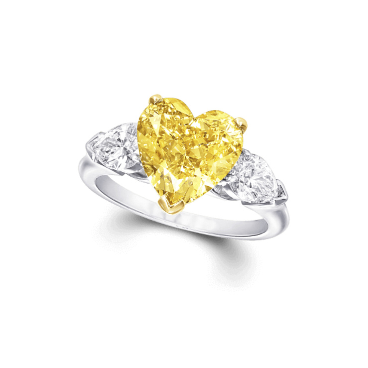 Украшение NO NAME  Кольцо С Бриллиантом 1,50 Ct. Fancy Yellow/Vs1   
