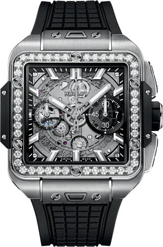 Заказать Hublot  Shaped Square Bang Unico Titanium Diamonds  821.NX.0170.RX.1204