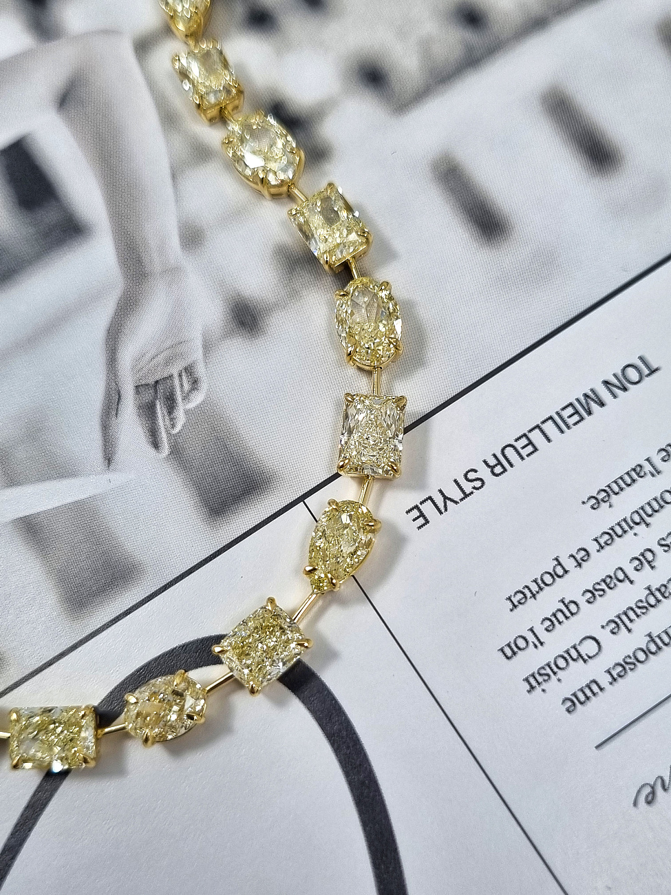 Украшение GIA  Браслет с бриллиантами 16,69 ct. Mixed Shape    