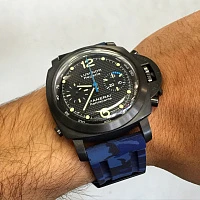Часовой ремешок Panerai  Ремешок Для Часов Blue Camo 44/47Mm Strap  