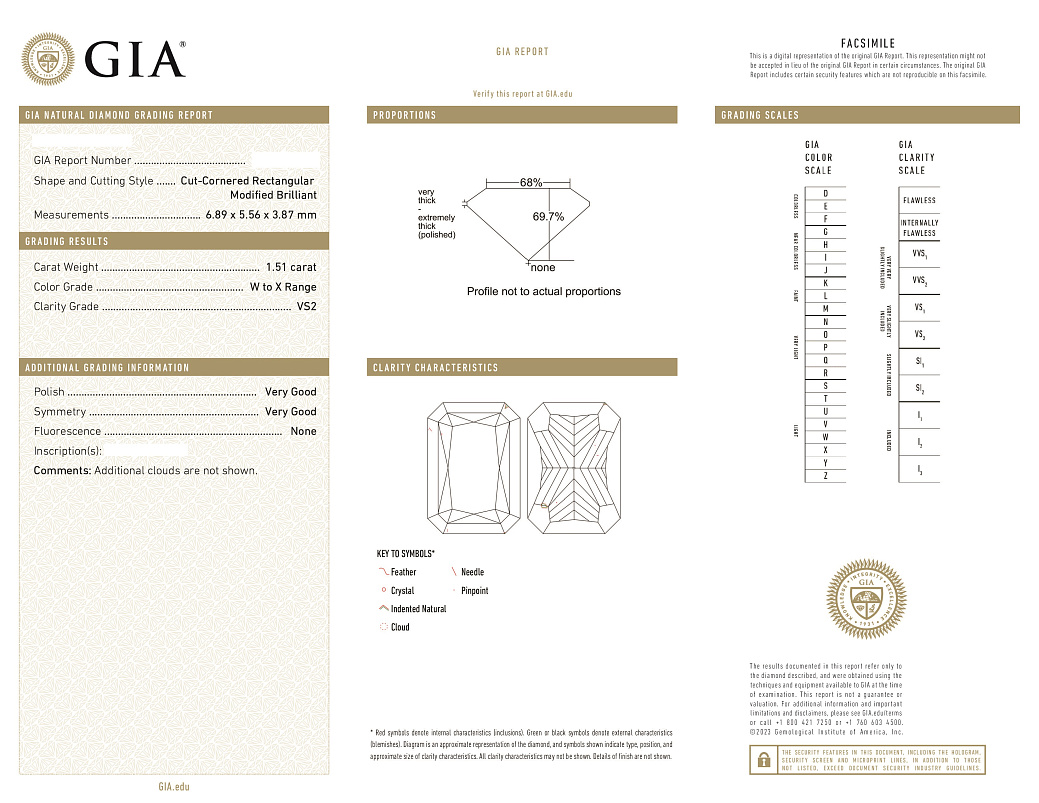 Украшение GIA  Серьги с бриллиантами 1,46/1,51 ct. W To X Range/VS2-Si1   
