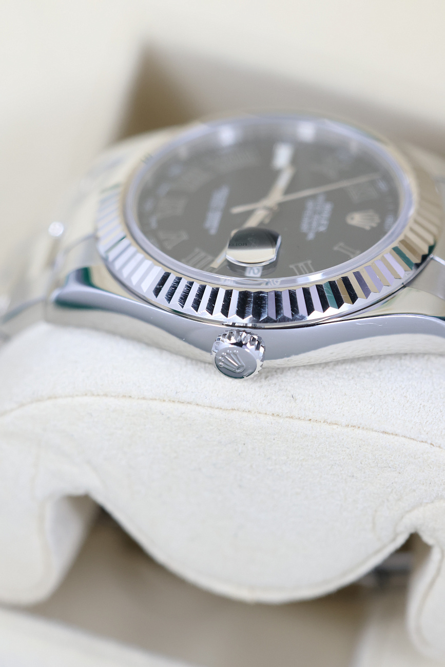 Часы Rolex  Datejust Ii 41Mm Steel And White Gold Black Roman  116334